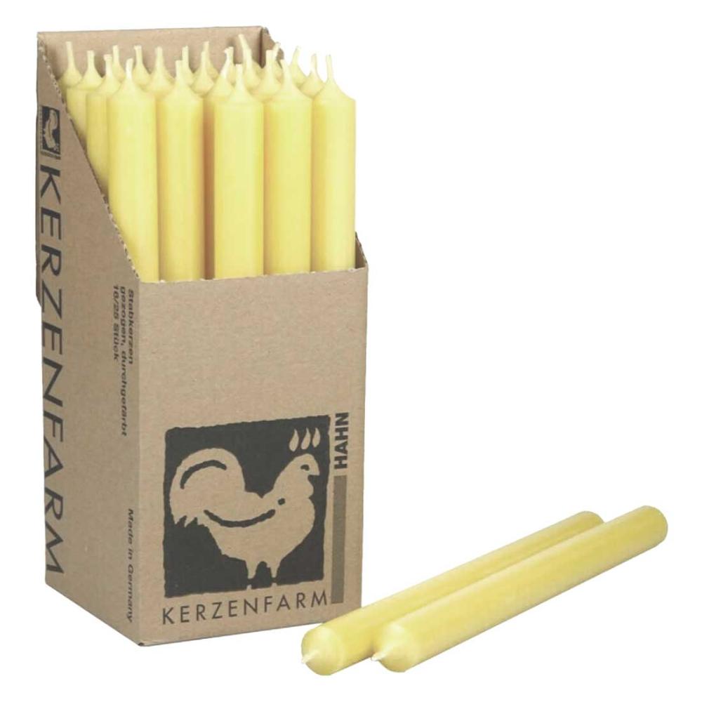 Stabkerze durchgefärbt - Pastellgelb