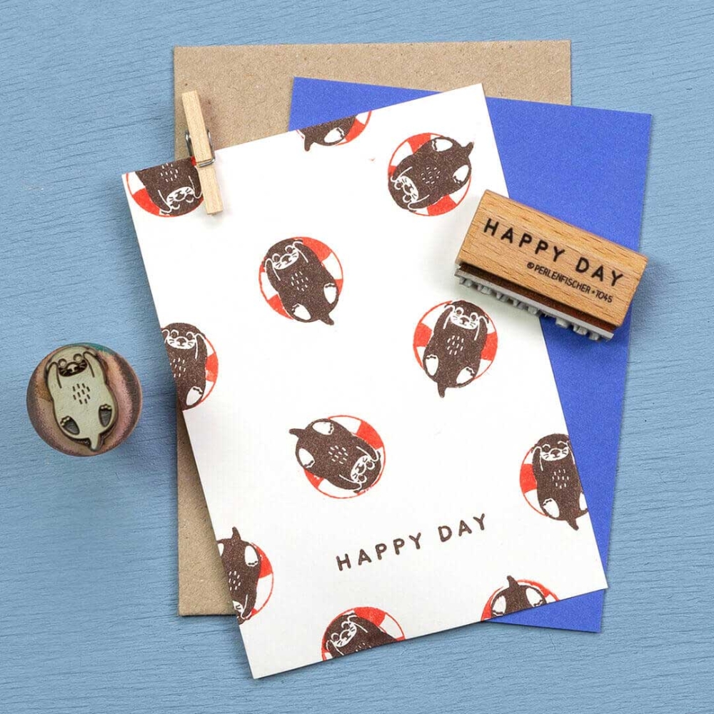 Perlenfischer Stempel Tiere: OTTERBABY