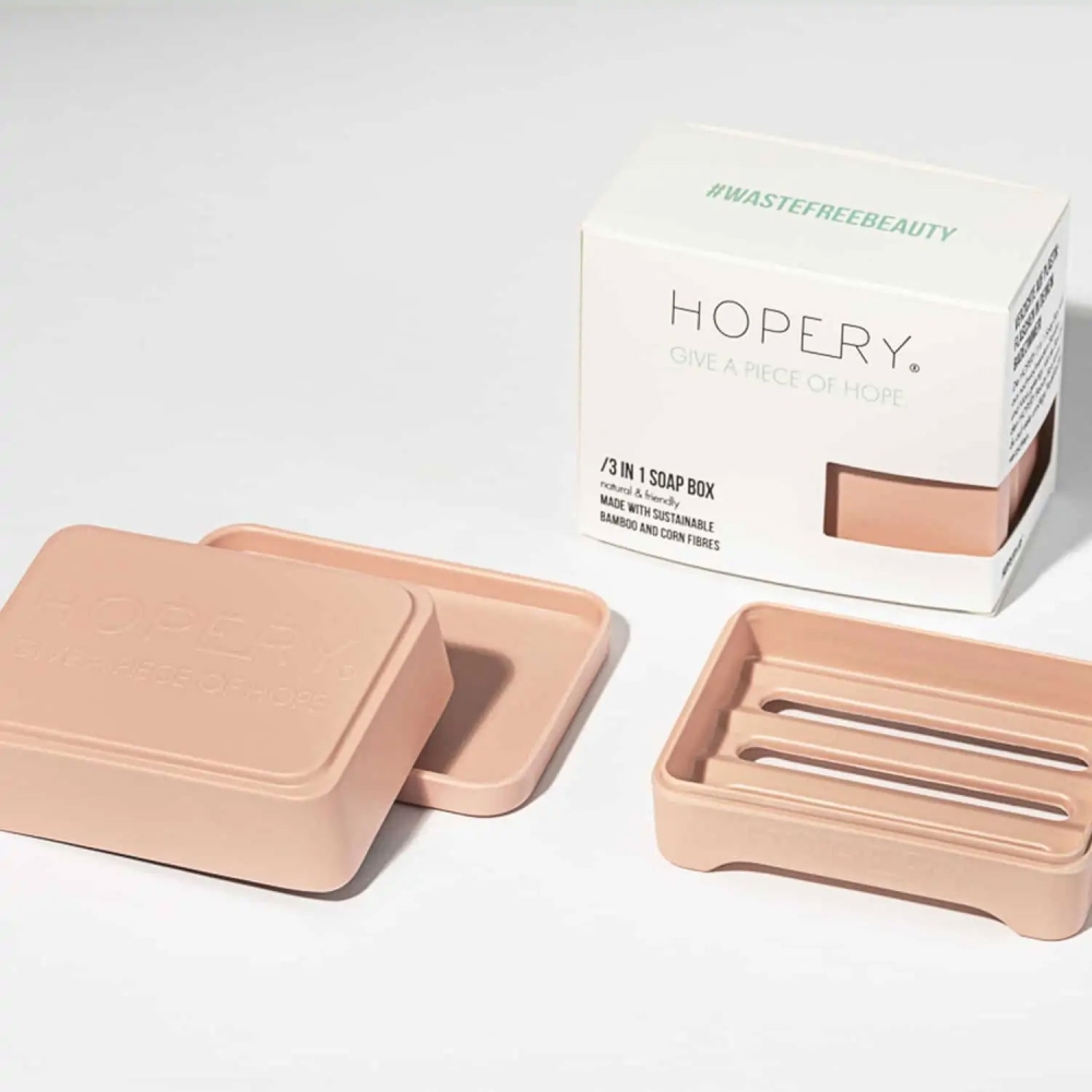 HOPERY 3-in-1 Seifendose warm taupe