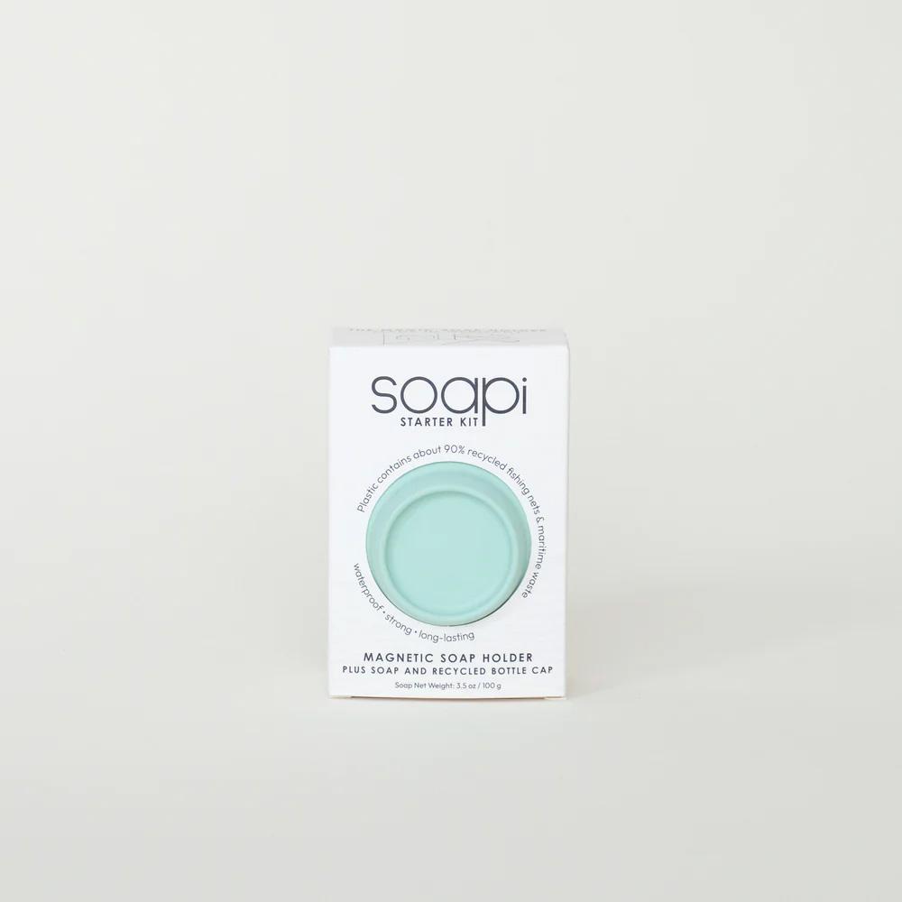 Soapi der magnetische Seifenhalter Starterkit mit Seife - mint