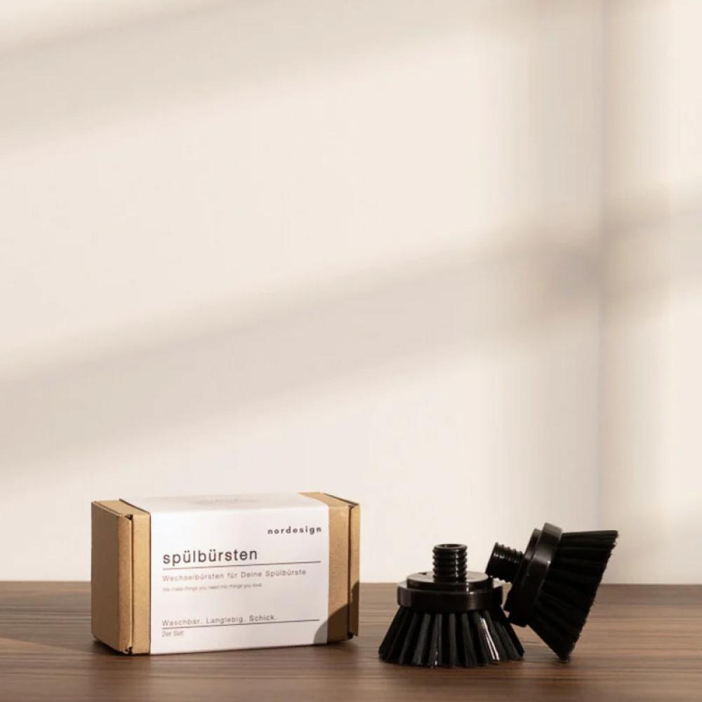 Nordesign 2er Set Wechselbürsten mit Kunststoffaufsatz
