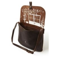 Mobile Preview: Keecie Schultertasche Back Yard dark brown used look