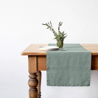 Mobile Preview: Linen Tales Leinen - Tischläufer green milieu