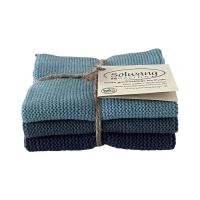 Solwang BIO Wischtücher im 3er Set - blue peacock