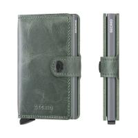 SECRID Geldbörse Miniwallet Vintage Leder - Vintage sage