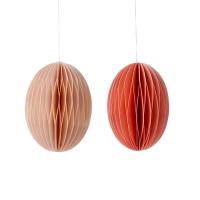 Bungalow Denmark 2er Set Papierei Swirl M - melon