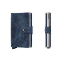 SECRID Geldbörse Miniwallet Vintage Leder - Vintage Blue