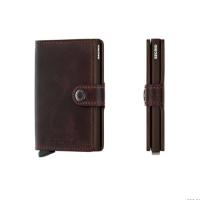 SECRID Geldbörse Miniwallet Vintage Leder - Vintage Chocolate
