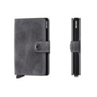 SECRID Geldbörse Miniwallet Vintage Leder - Vintage Grey Black