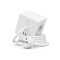 AVOLT Square 1 3er-Steckdose mit zwei USB-C Anschlüssen - Martinelli Luce opal weiss
