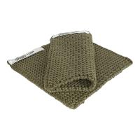 Solwang Topflappen gestrickt 2er Set - dunkel oliv